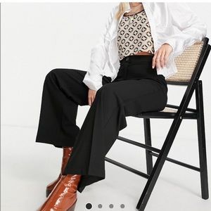 Bershka Wide Leg Black Trousers